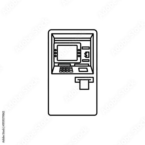 Modern Automated Teller Machine (ATM) for Banking Services and Cash Withdrawals