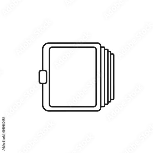 Modern Digital Camera Illustration with Clean Line Art