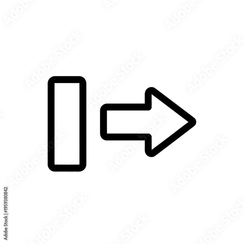 Modern Directional Exit Sign Icon for Safety and Navigation