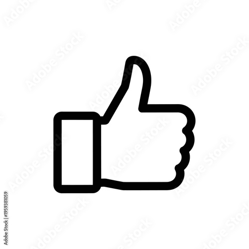 Modern Hand Gesture Illustration of a Thumbs Up Sign