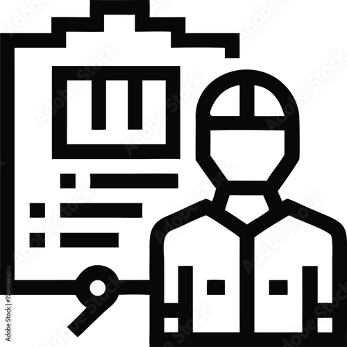 A professional worker wearing a hard hat reviews a clipboard with a bar chart and checklist