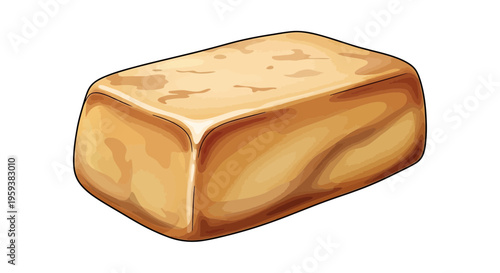 Baked Bread Loaf Illustration