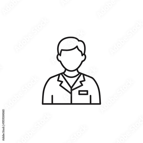 Professional Medical Doctor Portrait Illustration for Healthcare and Medical Fields