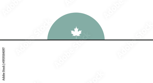 Canada day celebration icon with maple leaf symbol