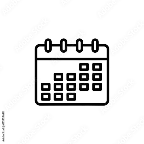 Simple Calendar Icon for Date Management and Scheduling