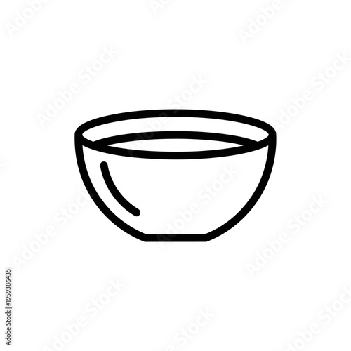 Simple Ceramic Bowl Sitting on White Background for Kitchen and Dining Usage