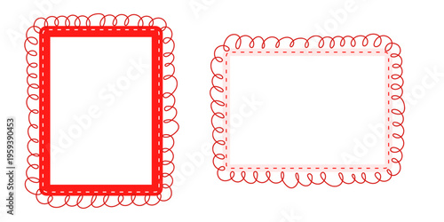 Border frame template with trendy vector valentine and cute lace set. Kawaii title notebook with coquette birthday photo and paper square funky. Signboard sign border with sticker holiday trendy