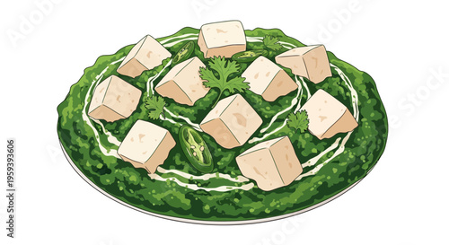 Healthy Tofu and Greens Salad with Creamy Dressing