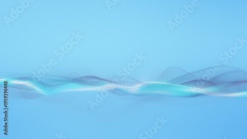 Minimalist Blue Wave Design with Smooth Light Effect