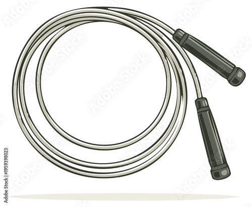 Illustrative vector of a jump rope for exercising