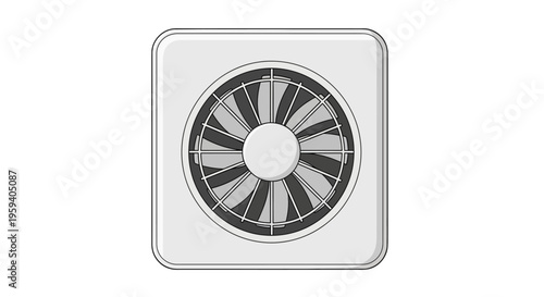 Square Air Vent with Circular Design.