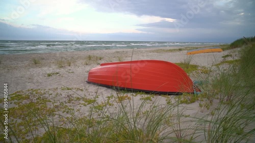 Boote am Ostseestrand
