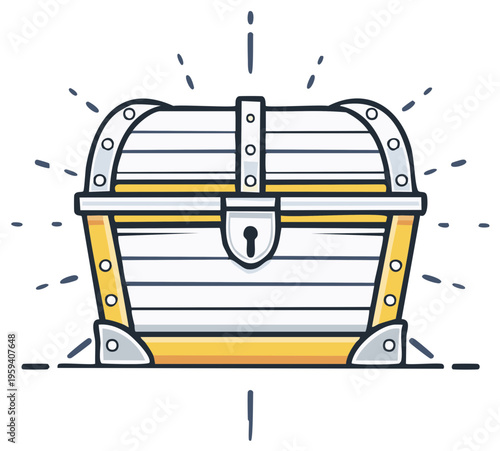 Cartoon illustration of a treasure chest