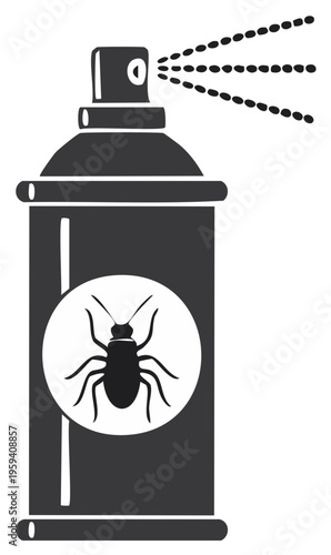 Insecticide spray can vector illustration