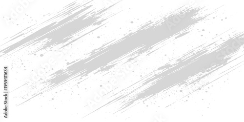 Abstract grunge background featuring ink splats and brush strokes on an old textured grey concrete wall with a dirty marble paint design