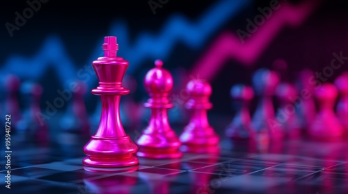 Wallpaper Mural market uncertainty, business risk concept, financial instability, Economic Instability, Strategic Decision-Making in Uncertain Markets: Chess Pieces Representing Business Challenges and Opportunities Torontodigital.ca