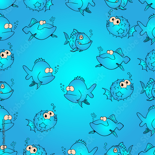 Playful Cartoon Fish Pattern
