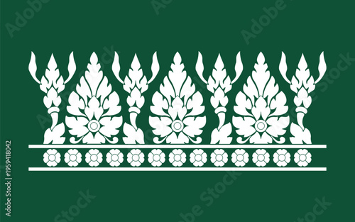 Khmer ancient art drawing, bottom frame ornament art