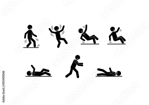 Silhouettes of people including men women and children in various activities like sports yoga running and work shown as black vector icons on a clean background