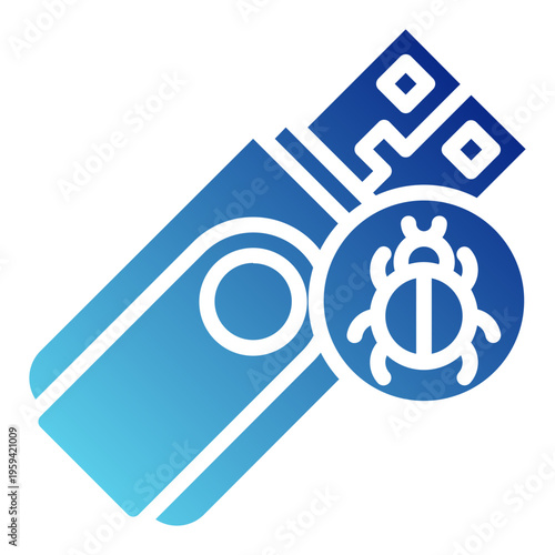 usb flash drive. This is a vector single icon with a solid gradient style. It is suitable for various purposes, including website design, mobile app design, and logo design.