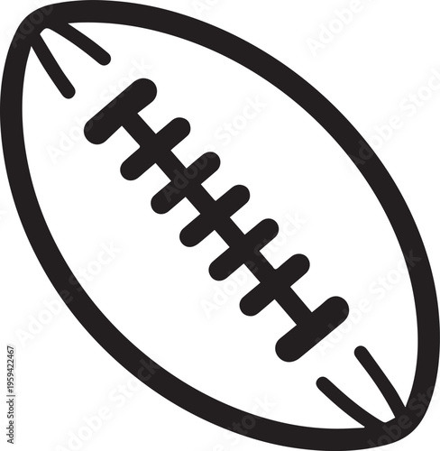 An illustration of a classic American football, ready for the next play, perfect for game-day content or sports-themed designs.