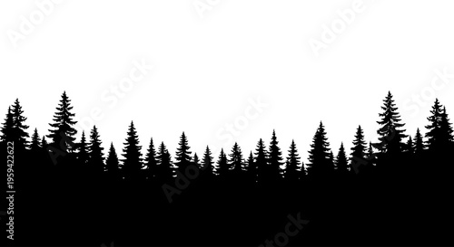 Vector Silhouette of Trees