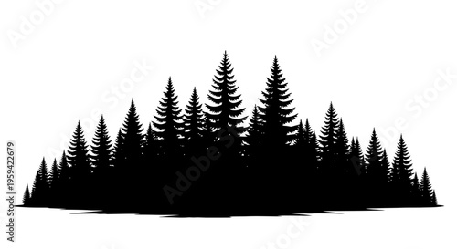 Vector Silhouette of Trees 2