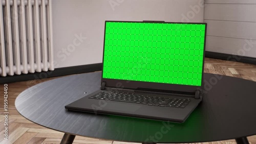  Laptop Mockup Green Screen Footage