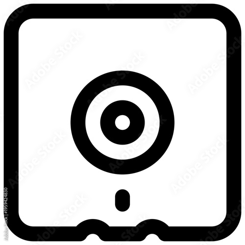8-inch floppy disk. Editable stroke vector icon.