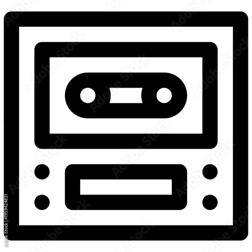 Answering machine. Editable stroke vector icon.