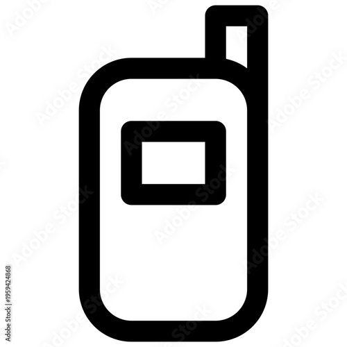 Flip phone. Editable stroke vector icon.