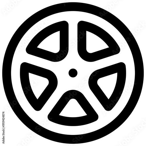 Film can. Editable stroke vector icon.