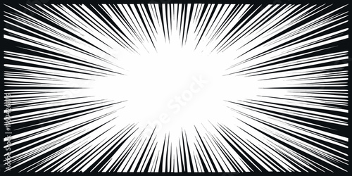 Dynamic burst of radial lines emanating from a bright central point