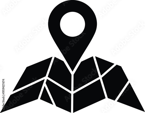 Map pin location marker vector icon for navigation travel guidance and geographical positioning destination