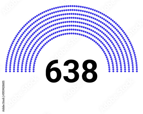Hemicycle 638 seats - 8 rows