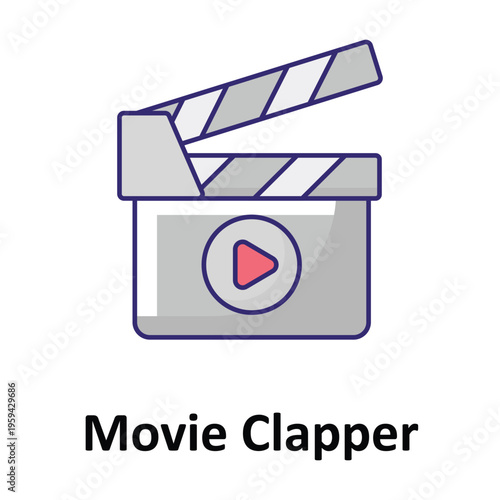 Movie Clapper Vector icon which can easily modify or edit