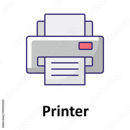 Printer Vector icon which can easily modify or edit