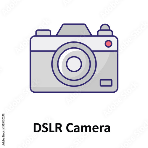 DSLR Camera Vector icon which can easily modify or edit