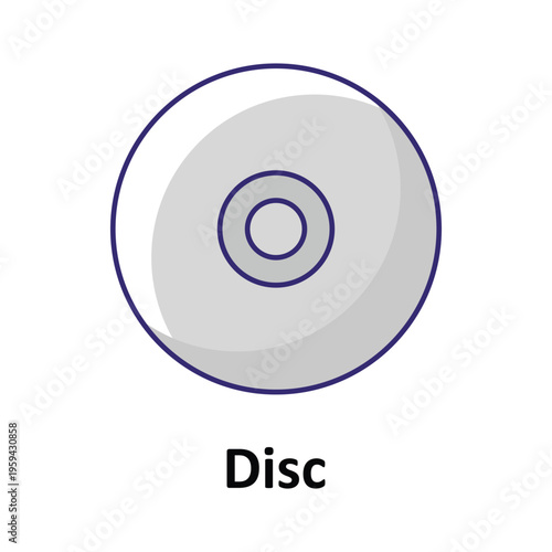 Disc Vector icon which can easily modify or edit