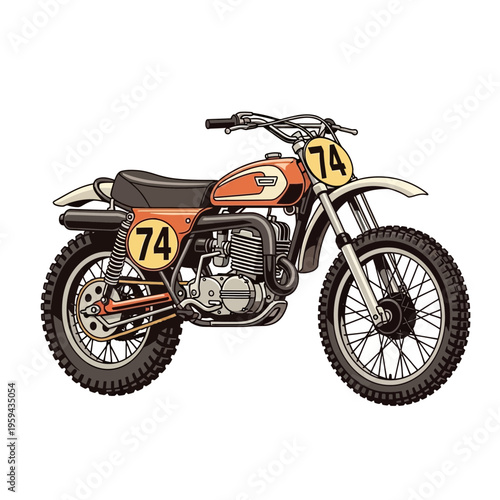 Vintage Motocross Motorcycle