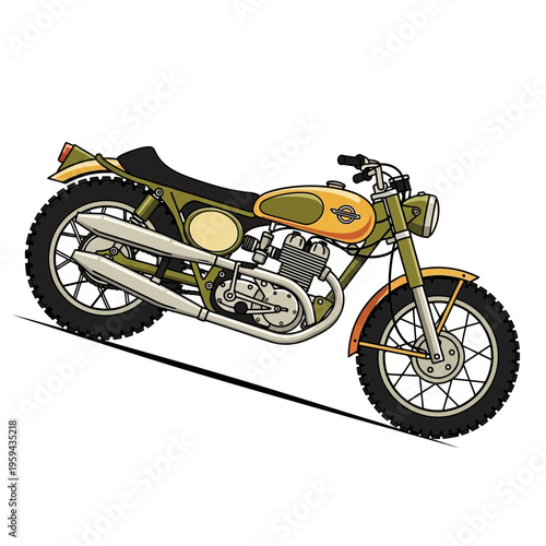 Vintage Motorcycle Illustration