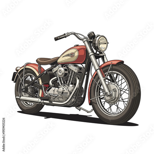 Vintage Motorcycle Illustration