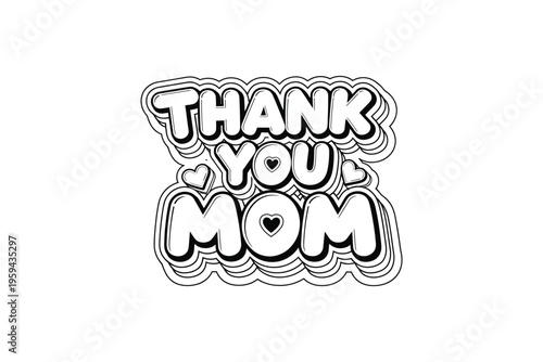 A heartwarming mother's day greeting card with a bold playful design