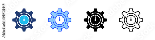 Consistency Multi Style Icon Set Vector 