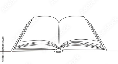 An open book with blank pages and visible page edges