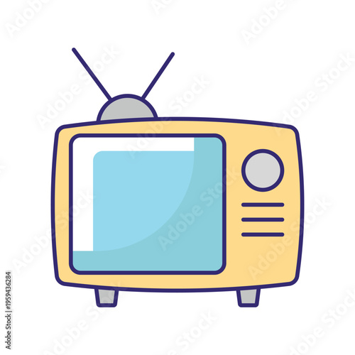 Broadcast TV Vector icon which can easily modify or edit