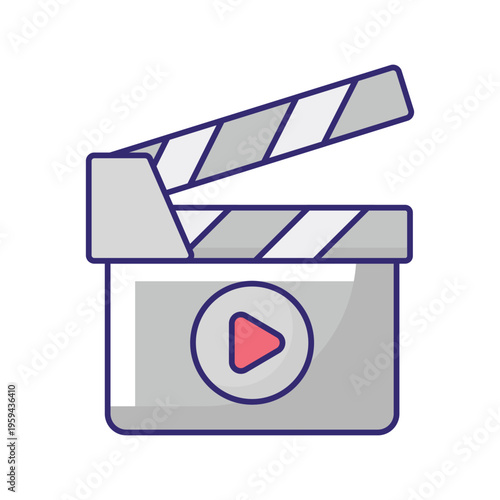Movie Clapper Vector icon which can easily modify or edit