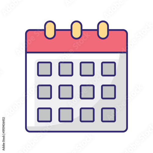  Editorial Calendar Vector icon which can easily modify or edit