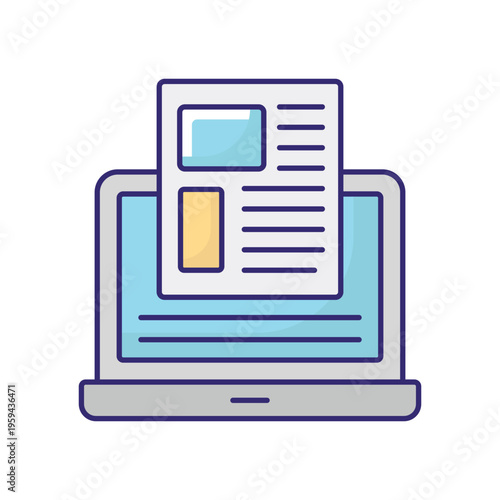 Desktop CMS Vector icon which can easily modify or edit