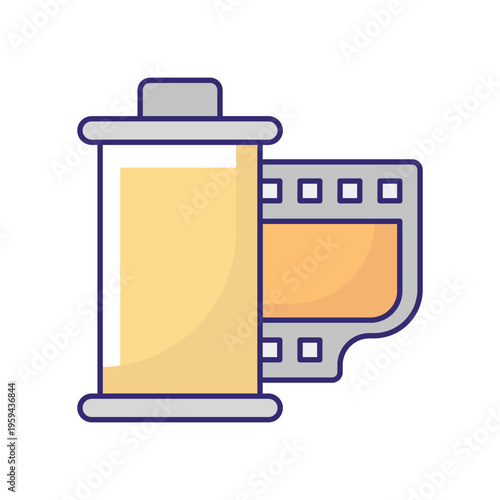 Film Roll Vector icon which can easily modify or edit